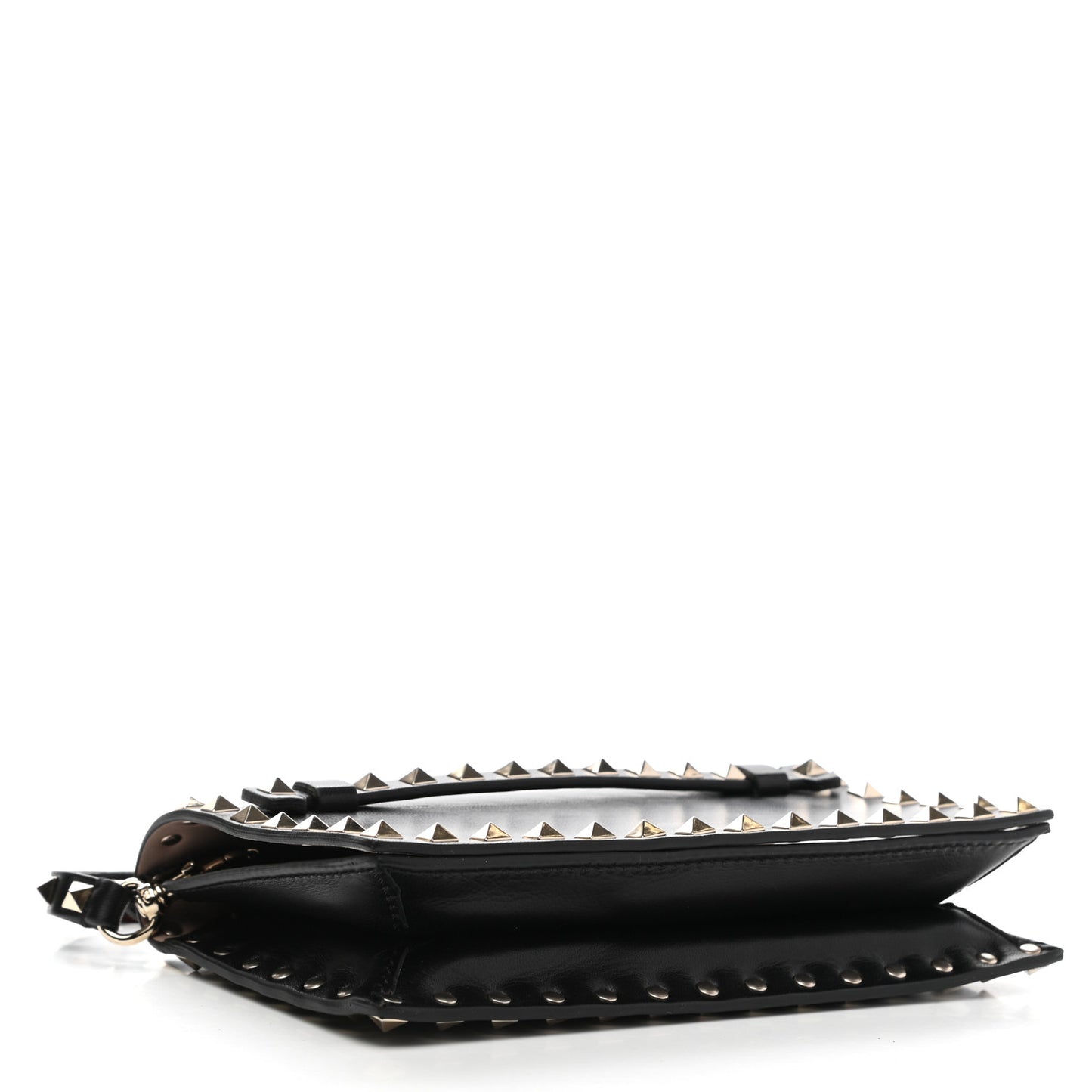 Nappa Small Rockstud Wristlet Clutch Black