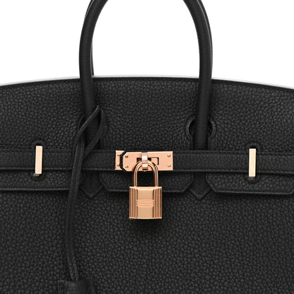 Hermes Togo Birkin 25 Black 8 of 12