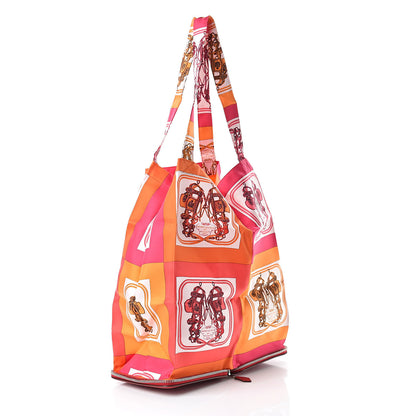 Hermes Buffle Brides de Gala Silky Pop Shopper Tote Rouge Garance 3 of 15