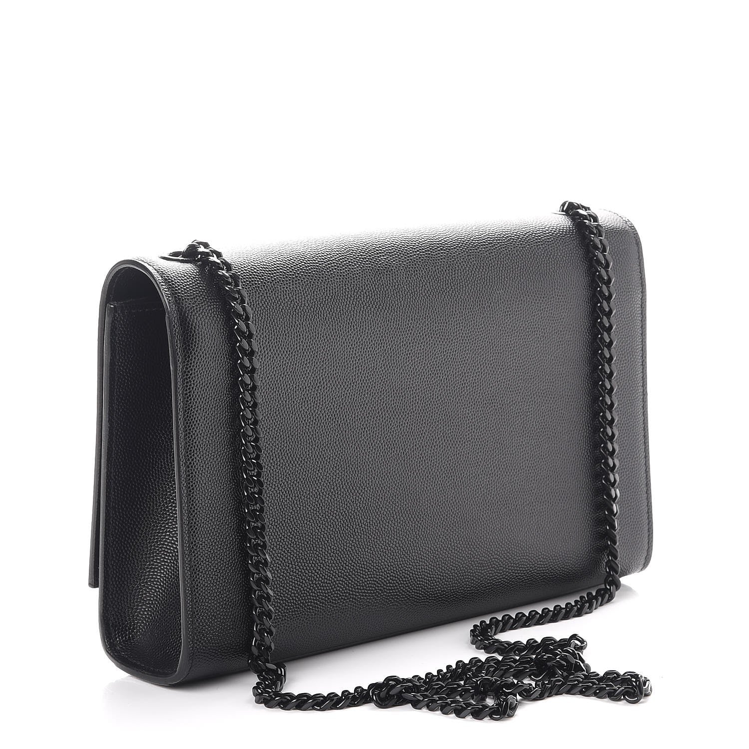 Saint Laurent Grain De Poudre Medium Classic Monogram Kate Satchel Black 3 of 9
