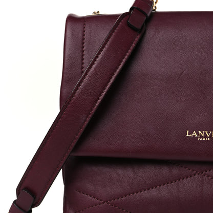 Lanvin Lambskin Quilted Mini Sugar Flap Shoulder Bag Burgundy 9 of 11