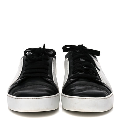 Chanel Calfskin Womens CC Sneakers 39.5 Black White 2 of 16