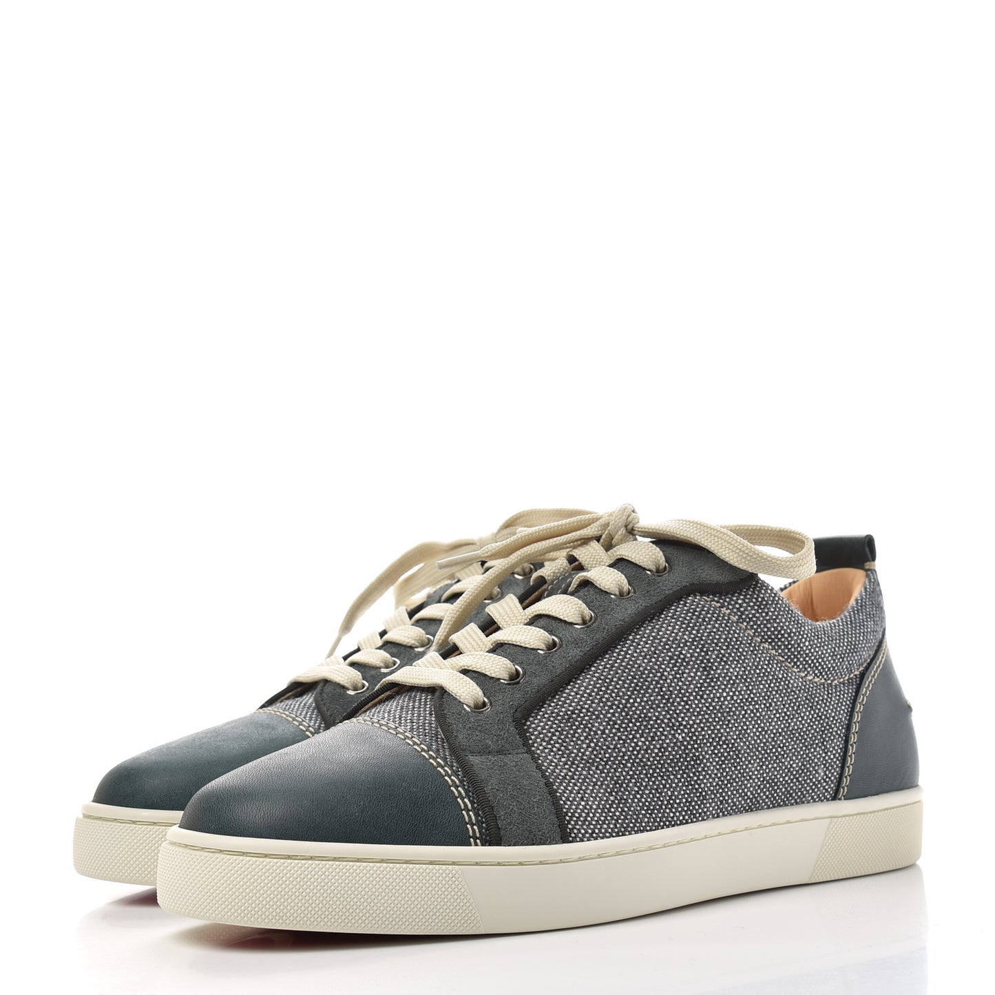 Calfskin Veau Velours Lisse Mens Louis Junior Flat Sneakers 42.5 Tsar
