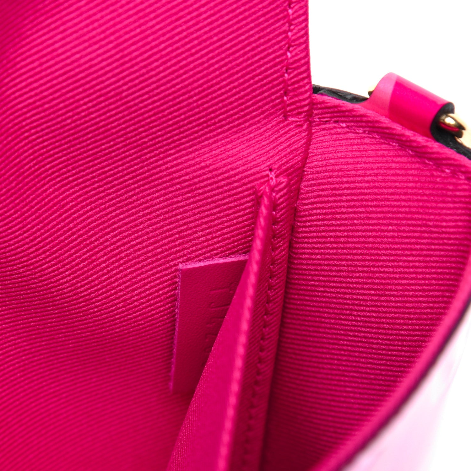 Louis Vuitton Vernis Valentine Pochette Felicie Chain Wallet Fuchsia 9 of 13
