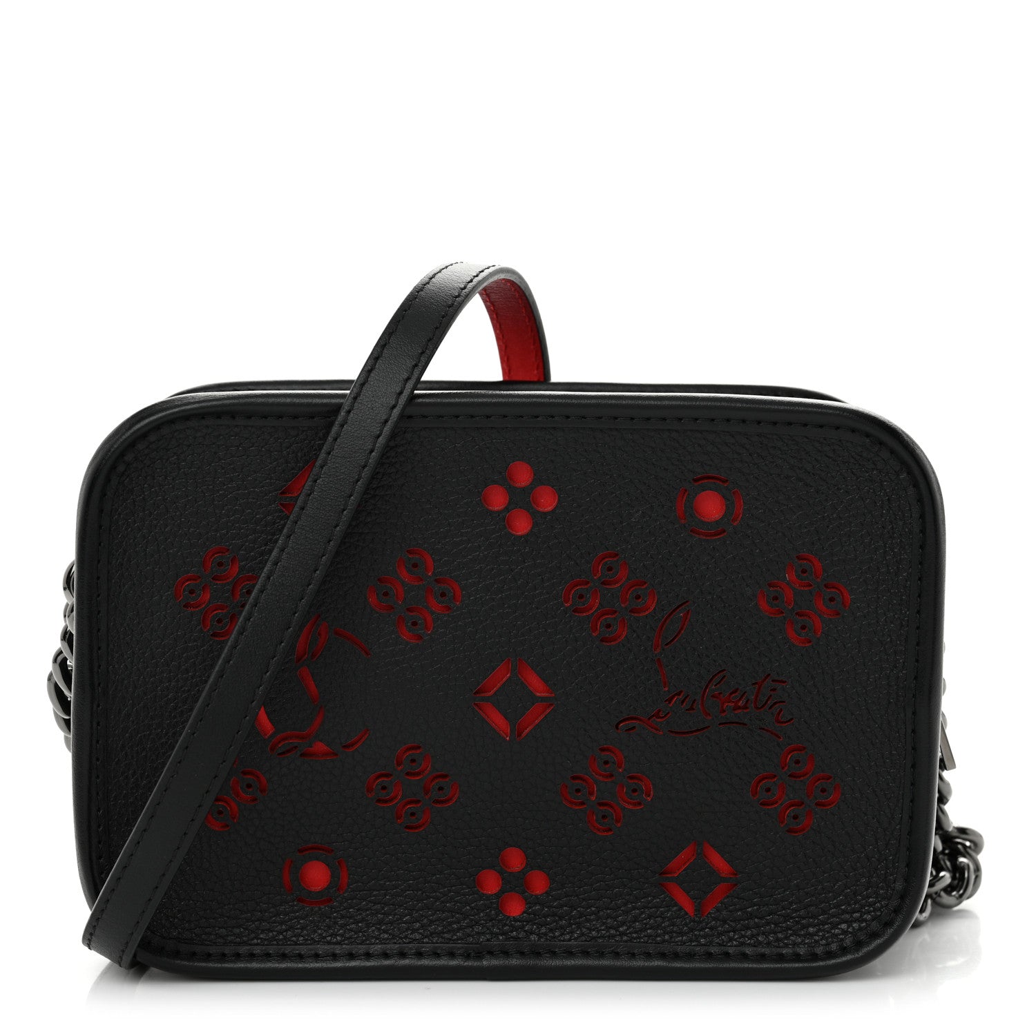 Christian Louboutin Calfskin Small Radioloubi Black 1 of 10