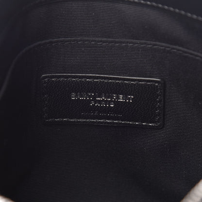 Saint Laurent Calfskin Musical Notes Zip Pouch Black 6 of 8
