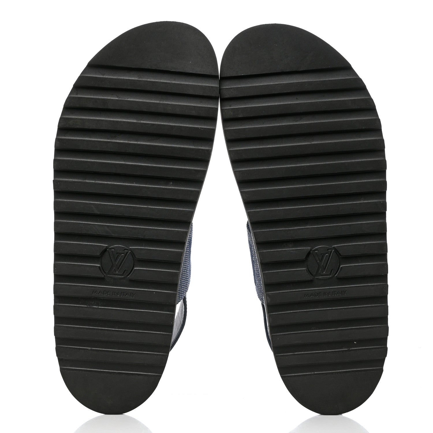Louis Vuitton Monogram Denim Paseo Flat Comfort Sandals 37.5 Navy Blue 5 of 12