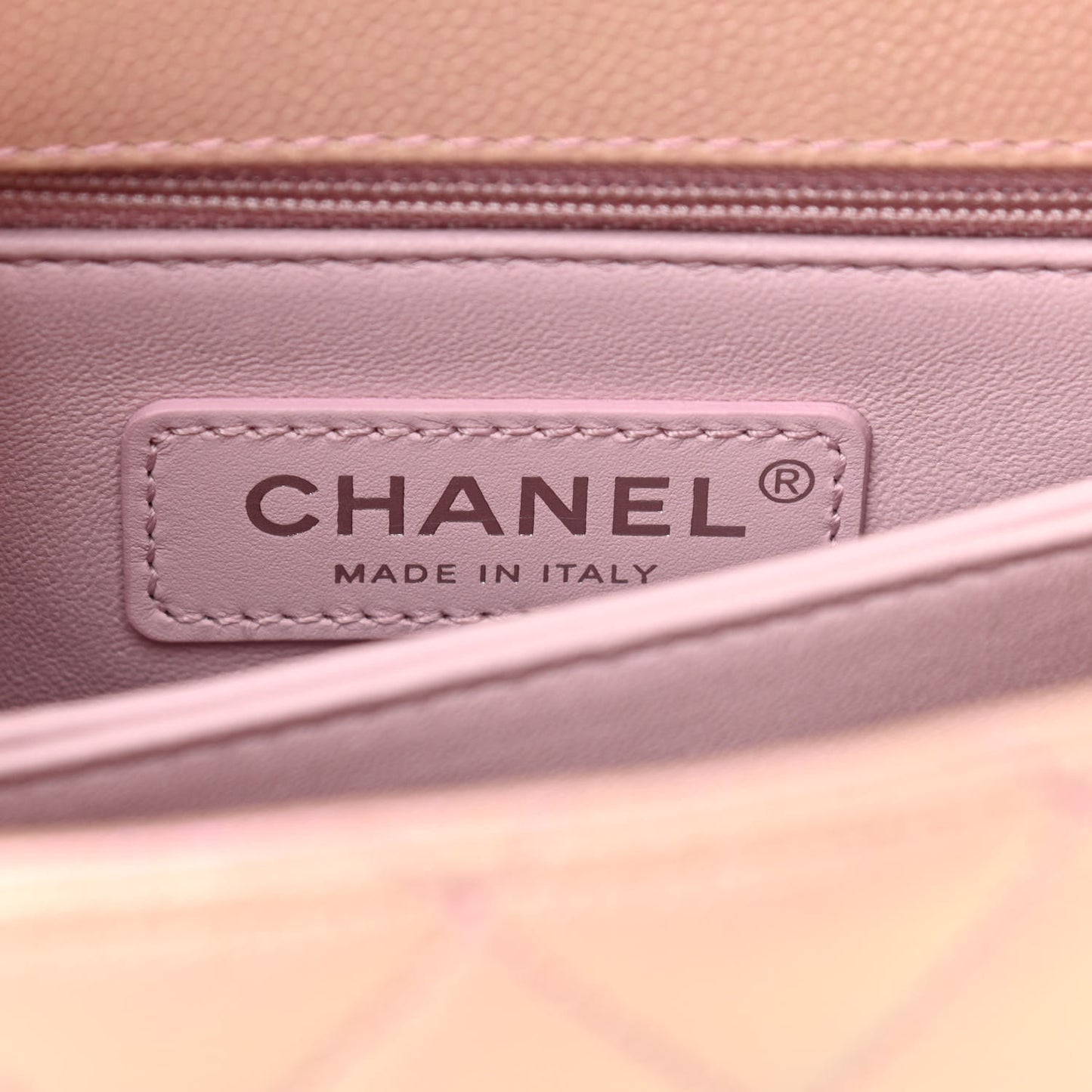 Iridescent Caviar Quilted Mini Coco Handle Flap Pink