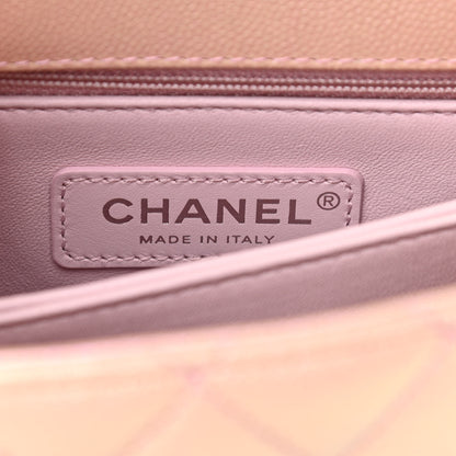 Chanel Iridescent Caviar Quilted Mini Coco Handle Flap Pink 6 of 11