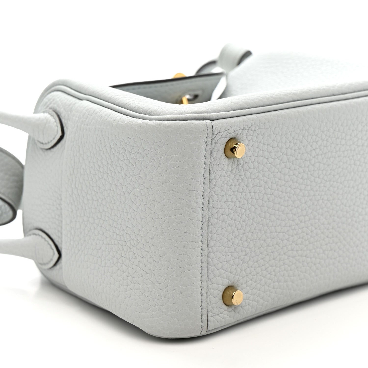 Hermes Taurillon Clemence Mini Lindy 20 Bleu Pale 9 of 10