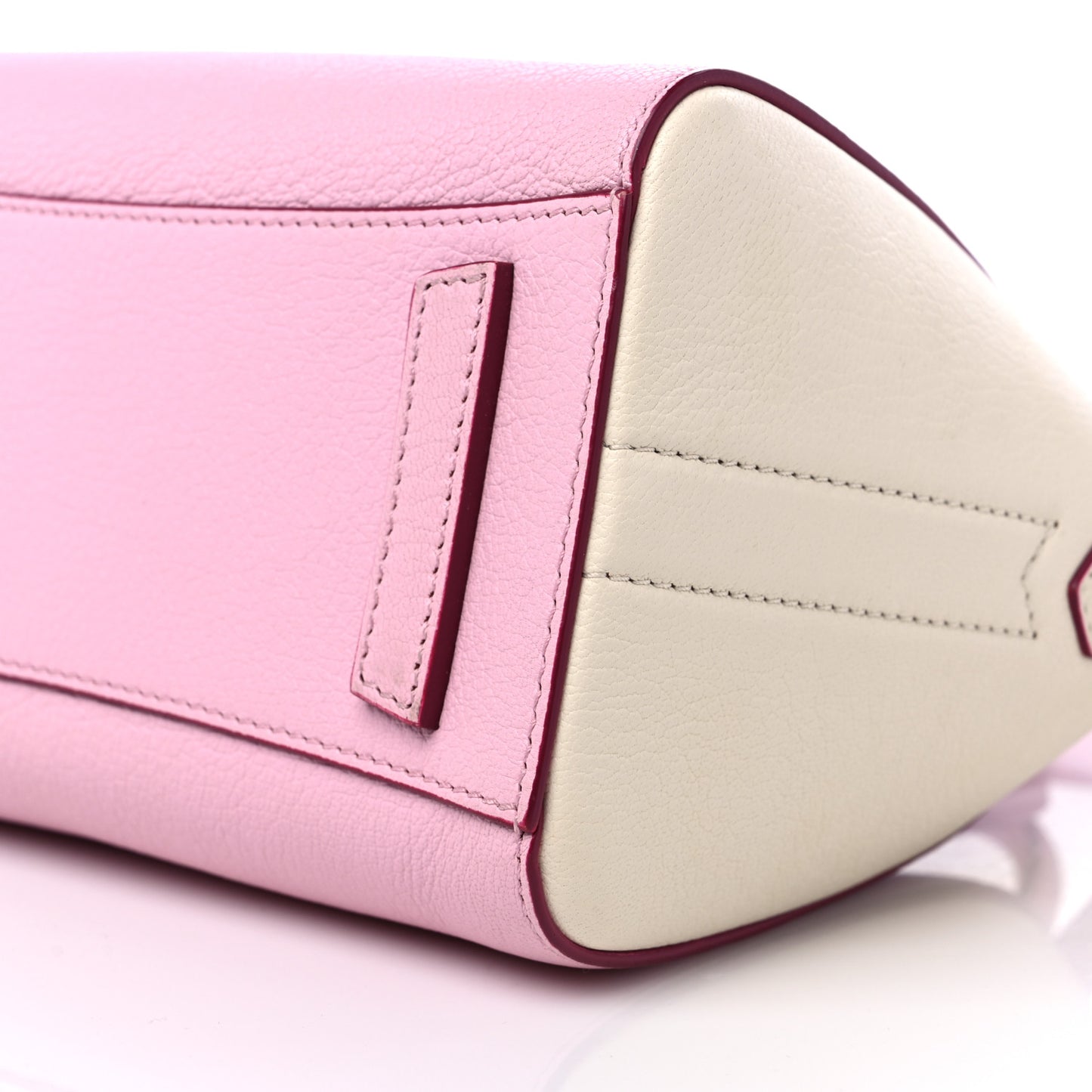 Sugar Goatskin Mini Tri-Color Antigona Bright Pink White Fuchsia
