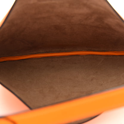 Fendi Vitello Grace Suede Small Croissant Hobo Clementine 5 of 8