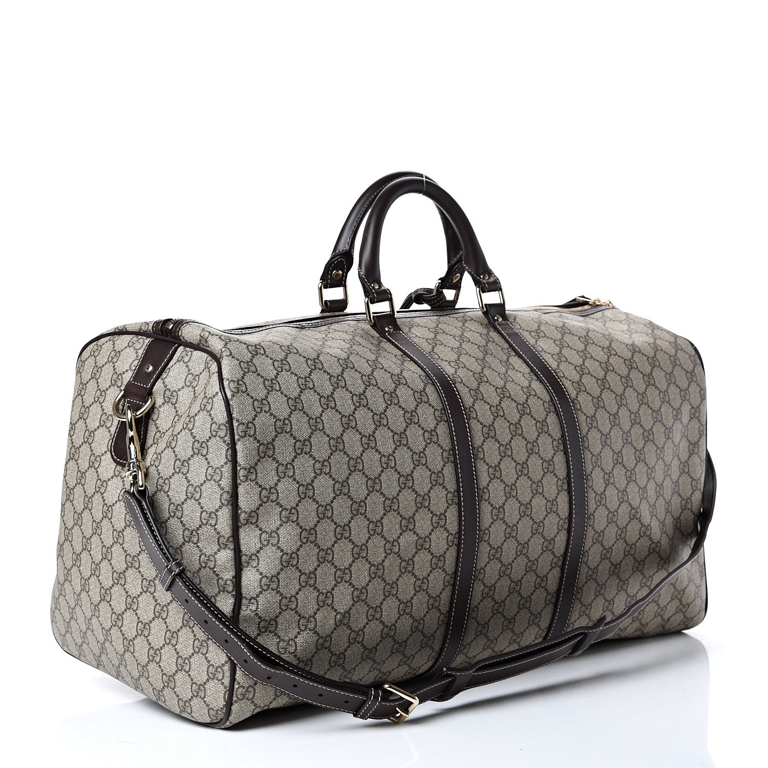 Gucci GG Plus Monogram Large Carry On Duffle Bag Brown 2 of 16