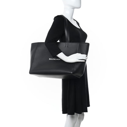 Balenciaga Smooth Calfskin Everyday East West Tote Bag Grey Black White 2 of 10