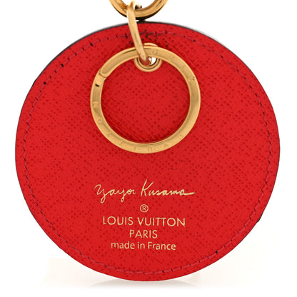 Louis Vuitton Monogram Kusama Pumpkin Dots Key Holder Red 3 of 4