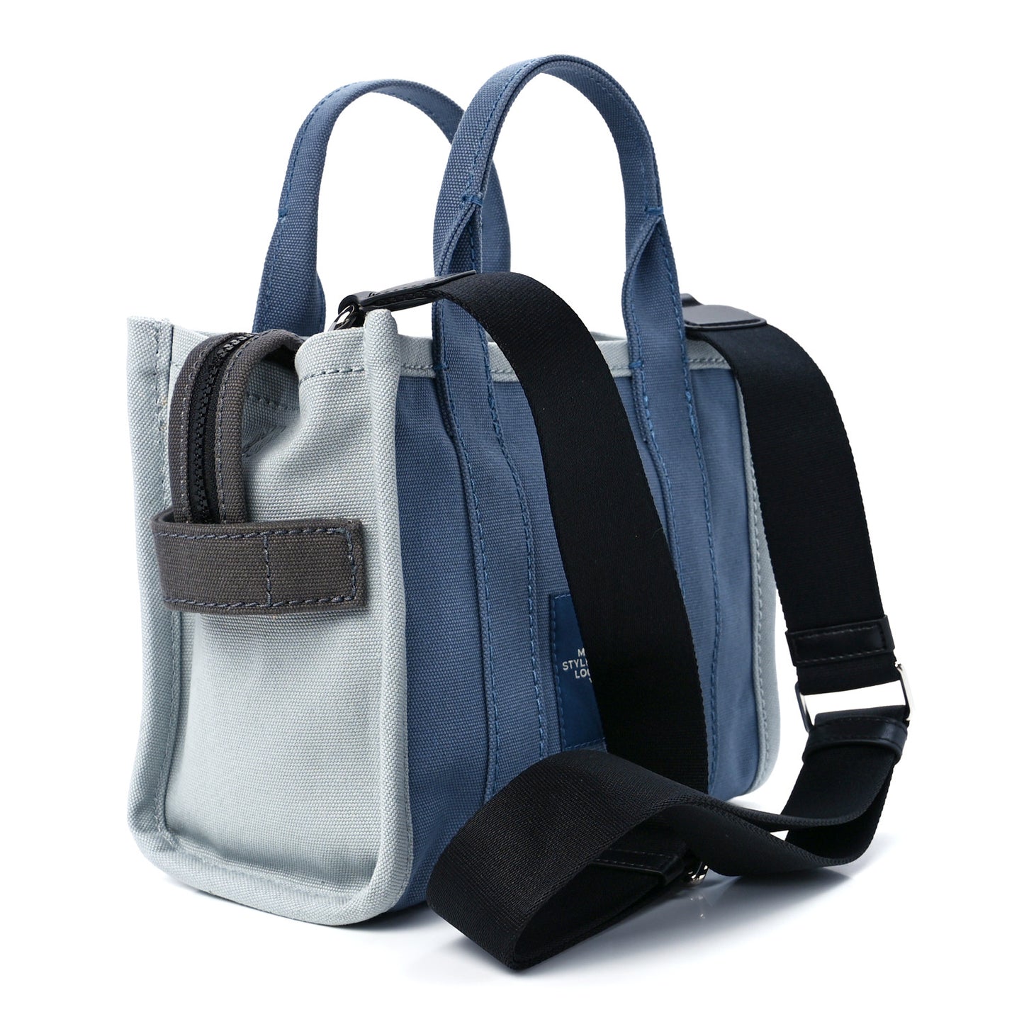 Cotton Canvas Mini The Tote Bag Blue Shadow Multicolor
