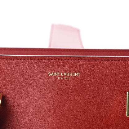 Saint Laurent Calfskin Small Monogram Cabas Red 9 of 10