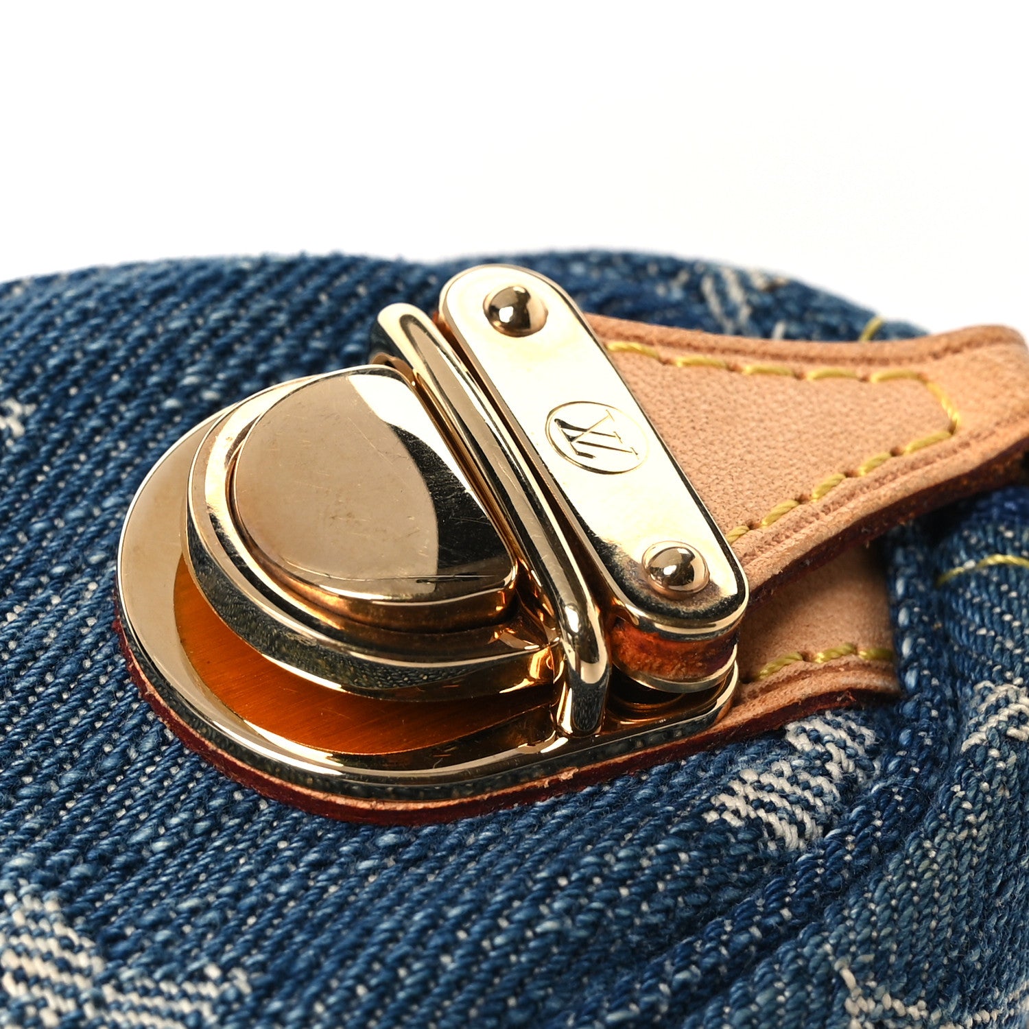 Louis Vuitton Monogram Denim Speedy GM Pochette Case 5 of 8