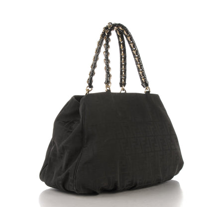 Fendi Zucca Enamel Mia Tote Black 3 of 7