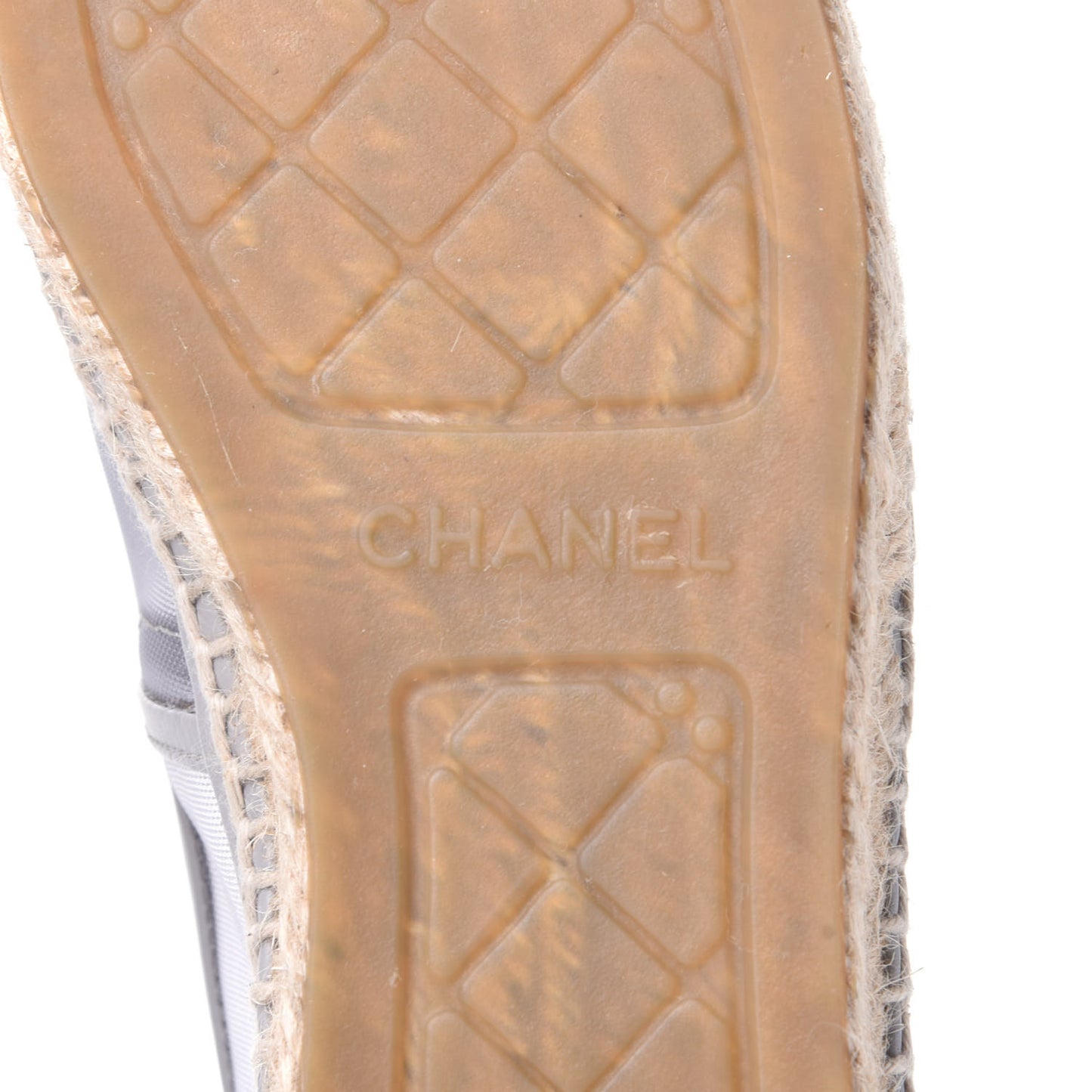 Mesh Grosgrain CC Espadrilles 37 Grey