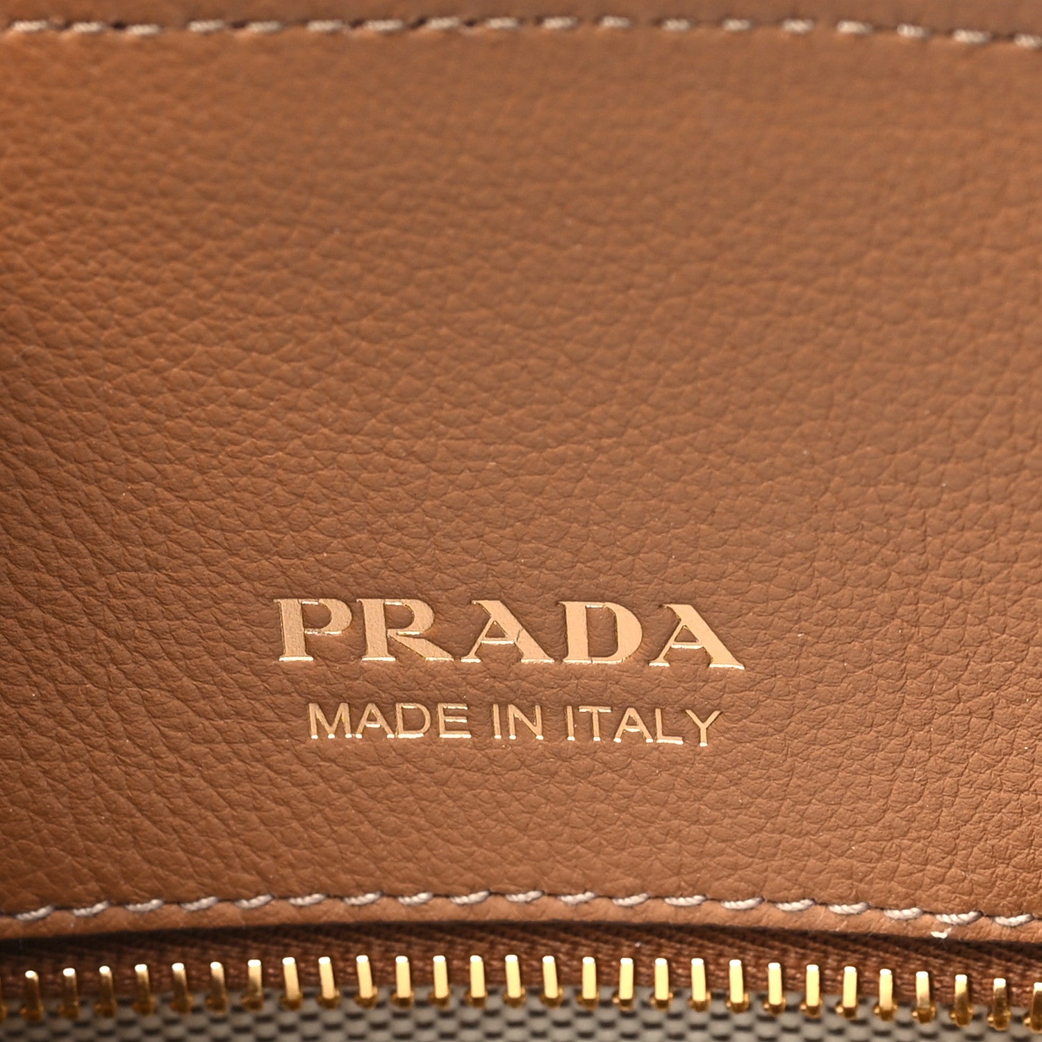 Prada Soft Grain Calfskin Medium Tote Bag Caramel 6 of 10