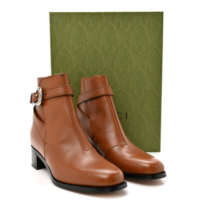 Gucci Calfskin Jakarta Buckle Boots 9 Cuir 10 of 10