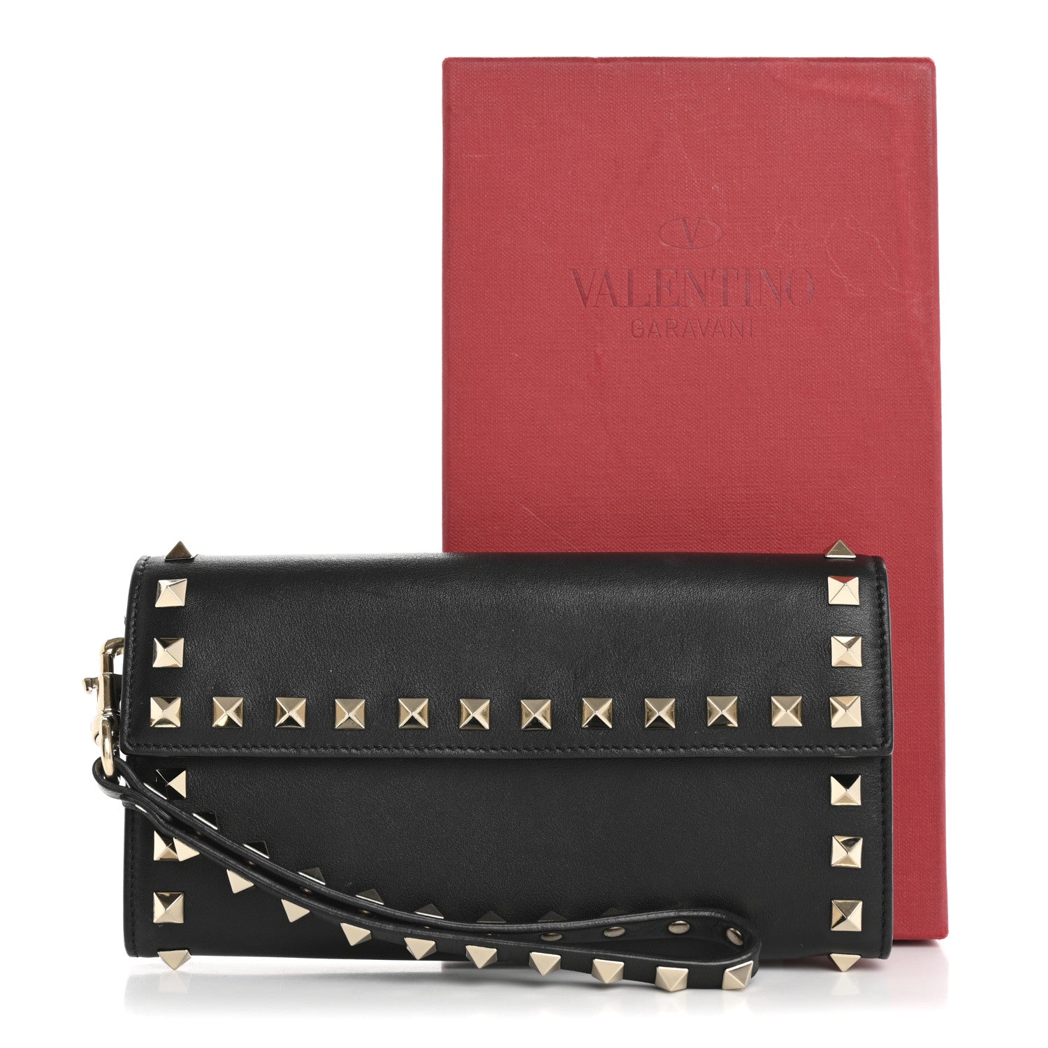 Valentino Garavani Nappa Rockstud Wristlet Clutch Black 15 of 15