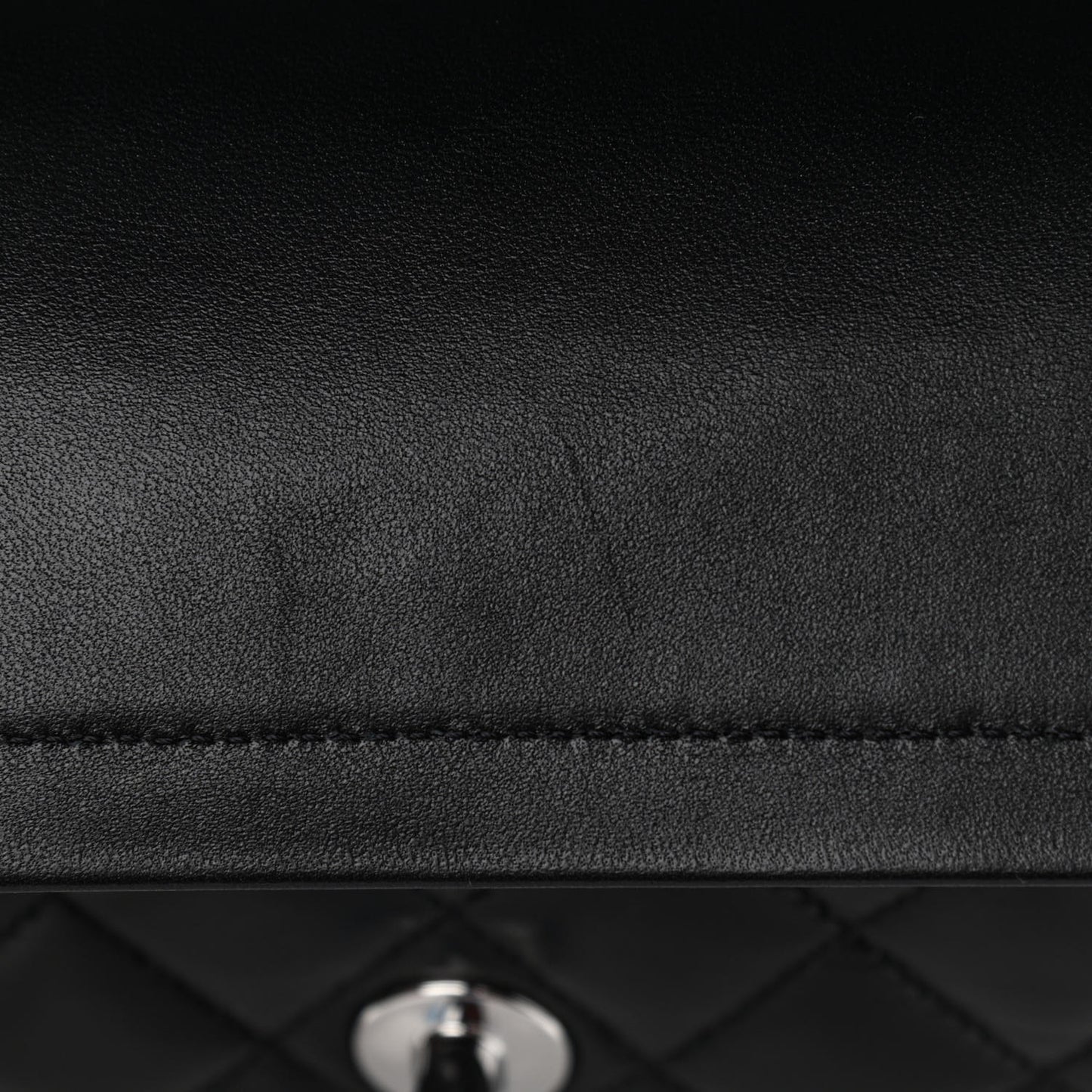Lambskin Quilted Small Double Flap Black