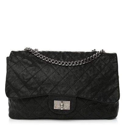 Chanel Washed Caviar Quilted 2.55 Reissue 227 Bijoux Chain Flap Black 1 of 10