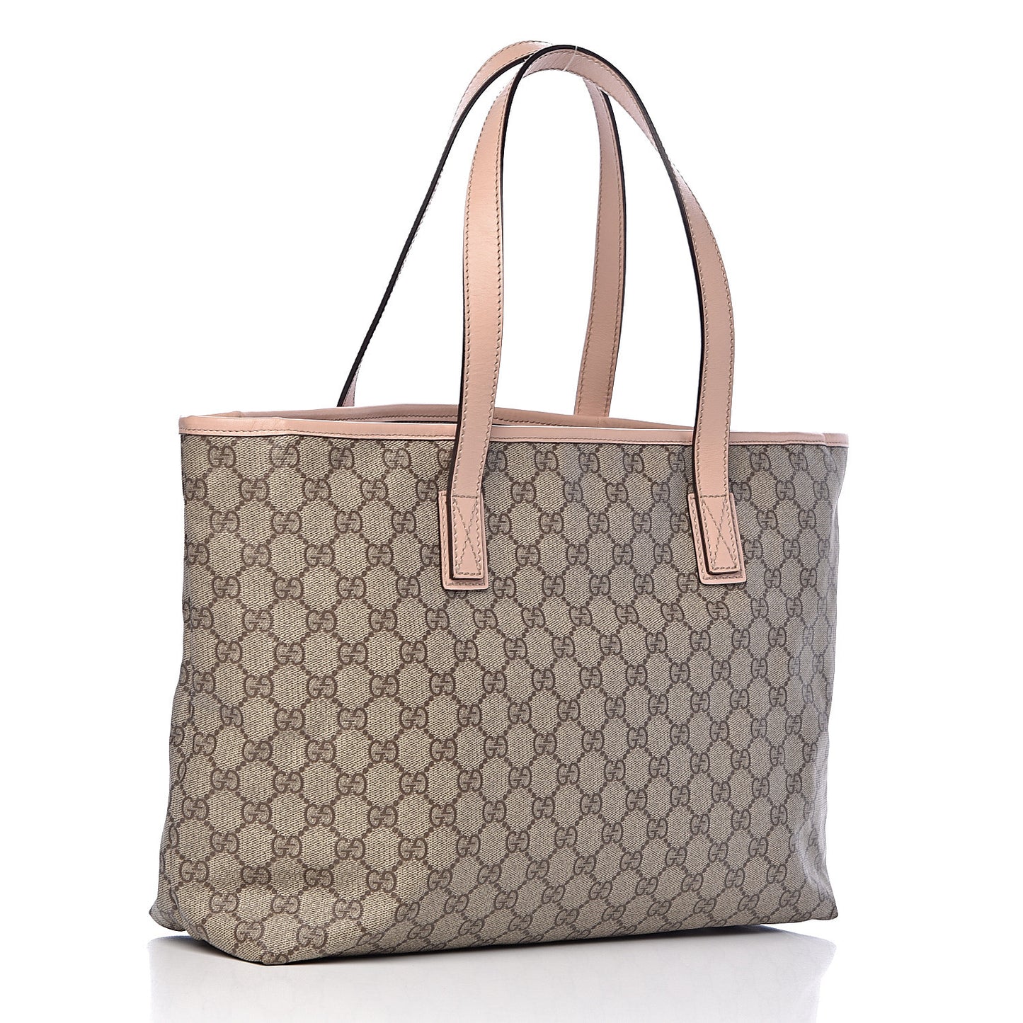 GG Supreme Monogram Medium Zippered Shopping Tote Pink