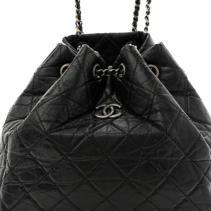 Chanel Aged Calfskin Quilted Small Gabrielle Backpack Black 8 of 12