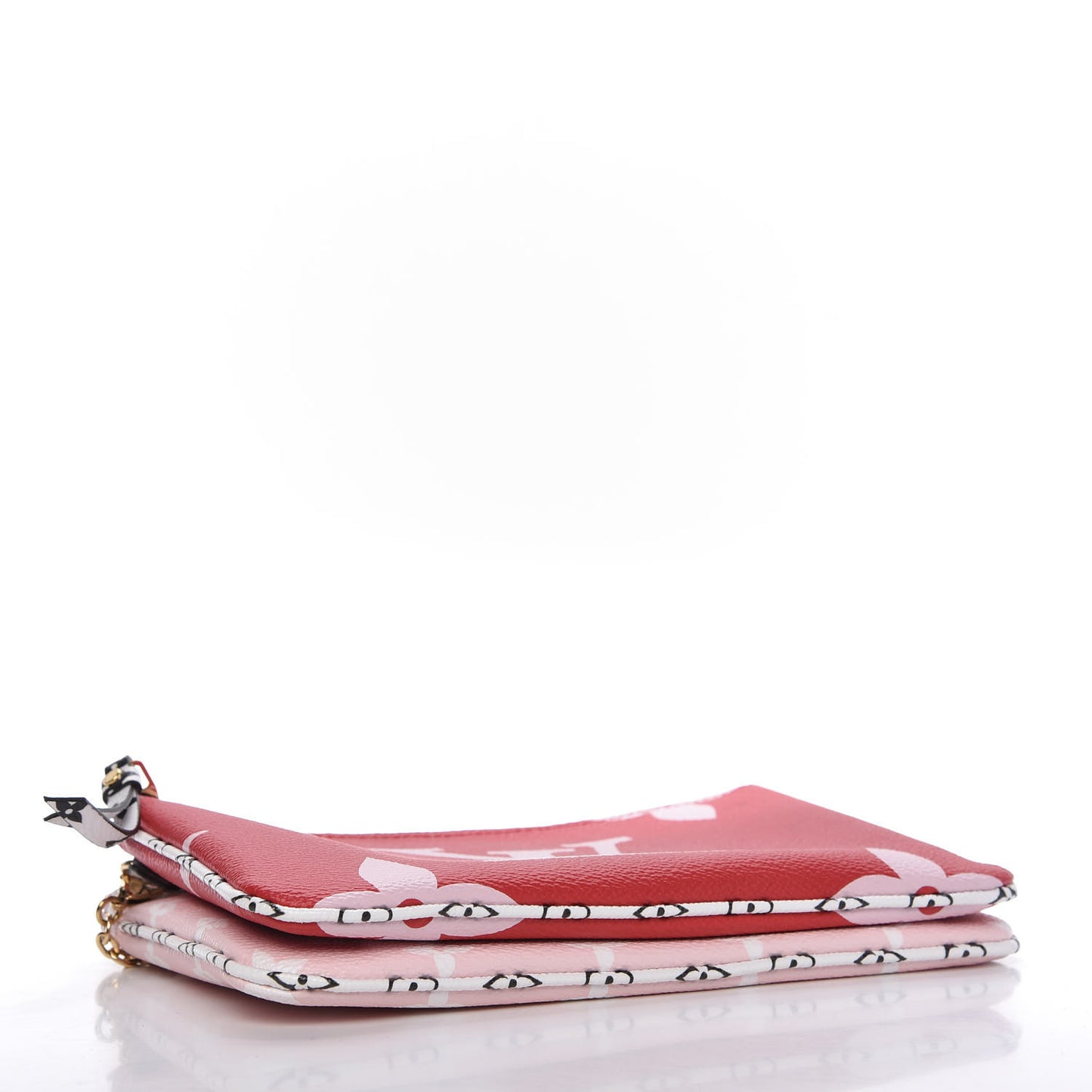 Monogram Giant Double Zip Pochette Rouge