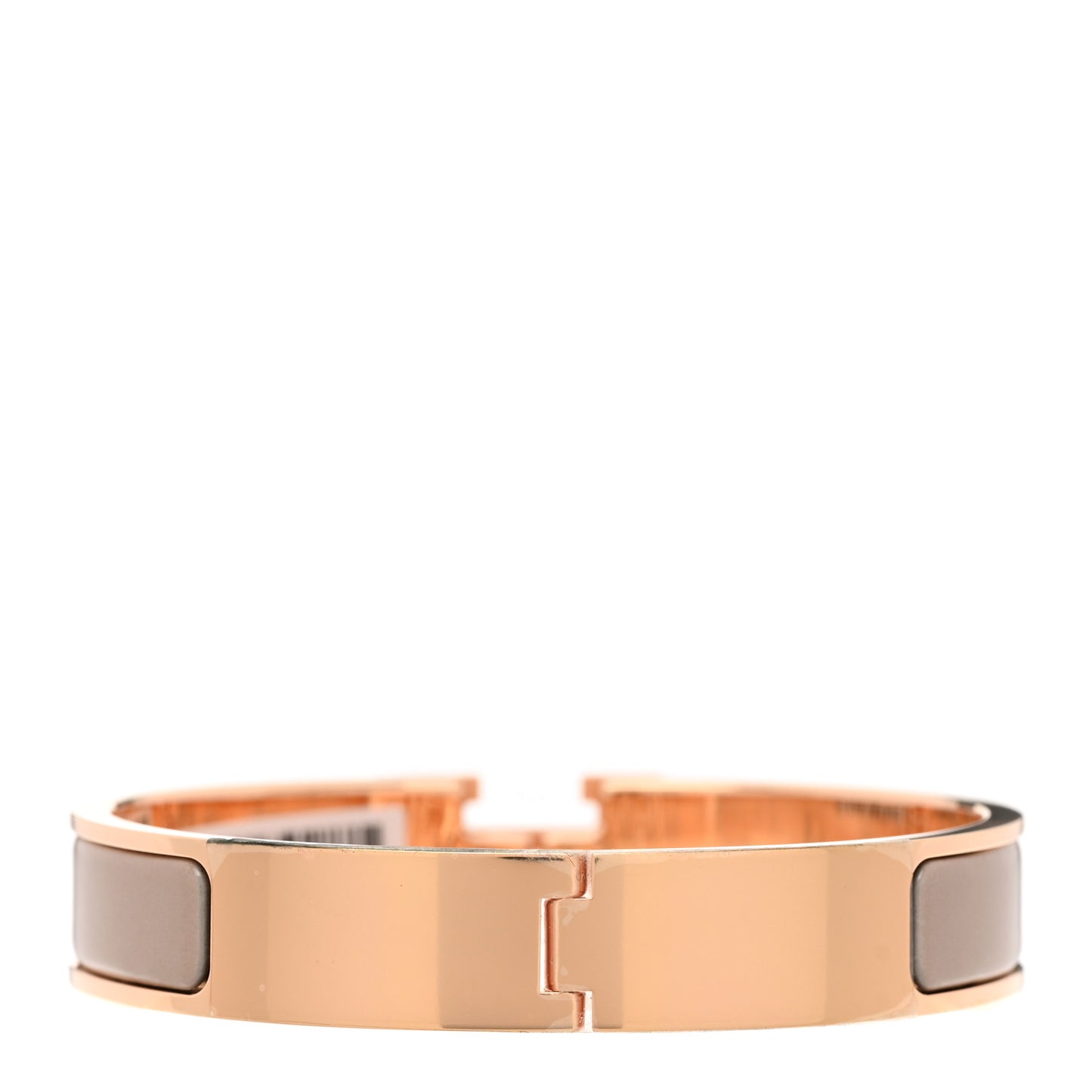 Enamel Narrow Clic Clac H Bracelet PM Marron Glace