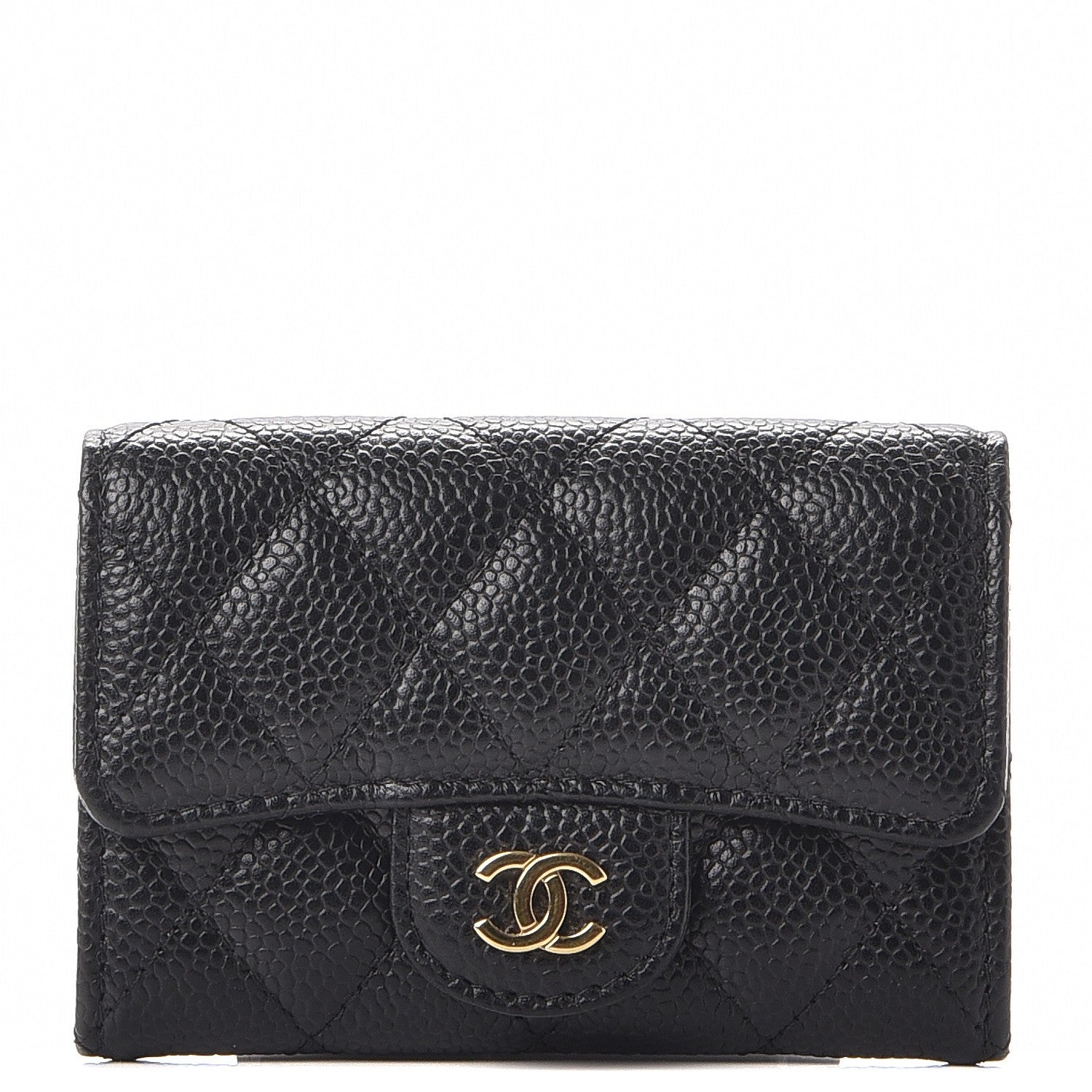 Chanel Caviar Quilted Flap Card Holder Black 1 of 8