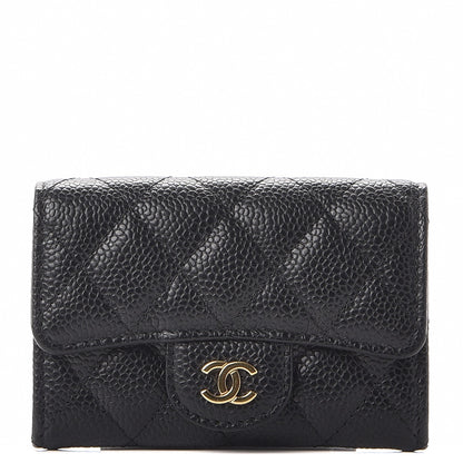 Chanel Caviar Quilted Flap Card Holder Black 1 of 8