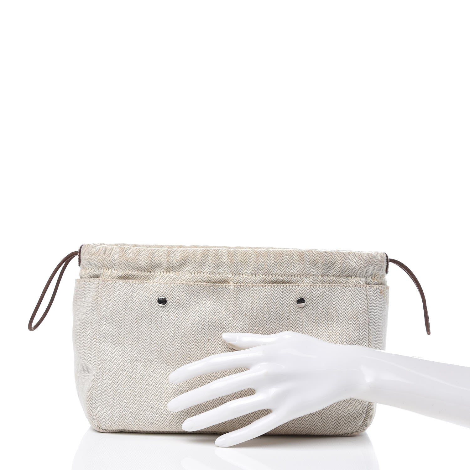 Hermes Canvas Barenia Fourbi 25 MM Pouch Naturel Fauve 2 of 15
