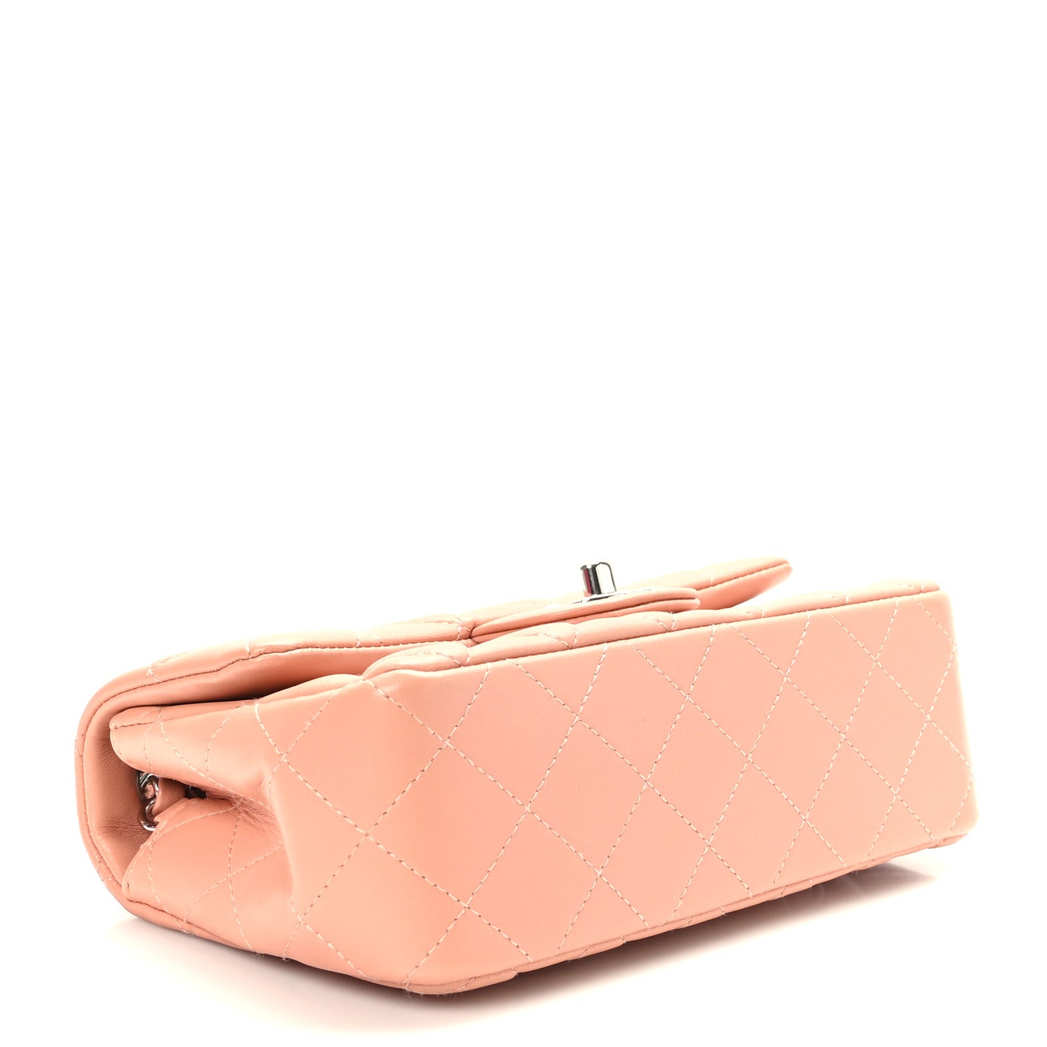 Chanel Lambskin Quilted Mini Rectangular Flap Light Pink 4 of 9