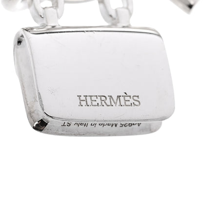 Hermes Sterling Silver Amulettes Constance Bracelet ST 3 of 5