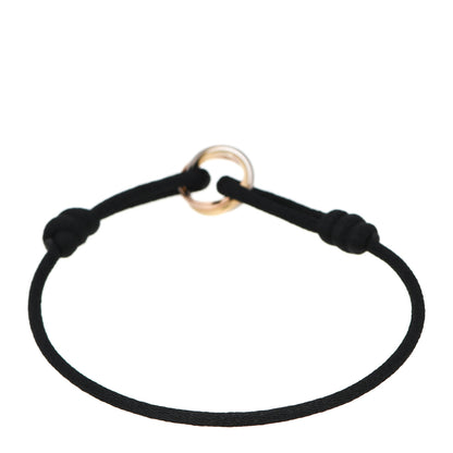 Cartier 18K Pink Yellow White Gold Trinity Adjustable Cord Bracelet Black 2 of 6