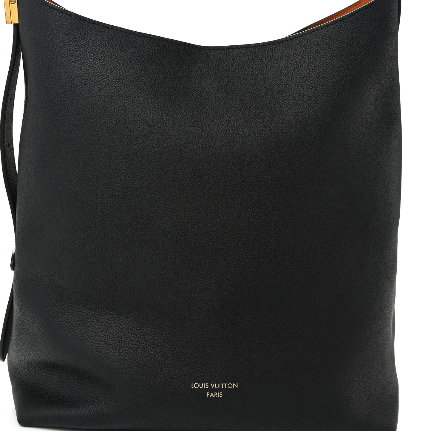 Grained Calfskin Low Key Hobo MM Black