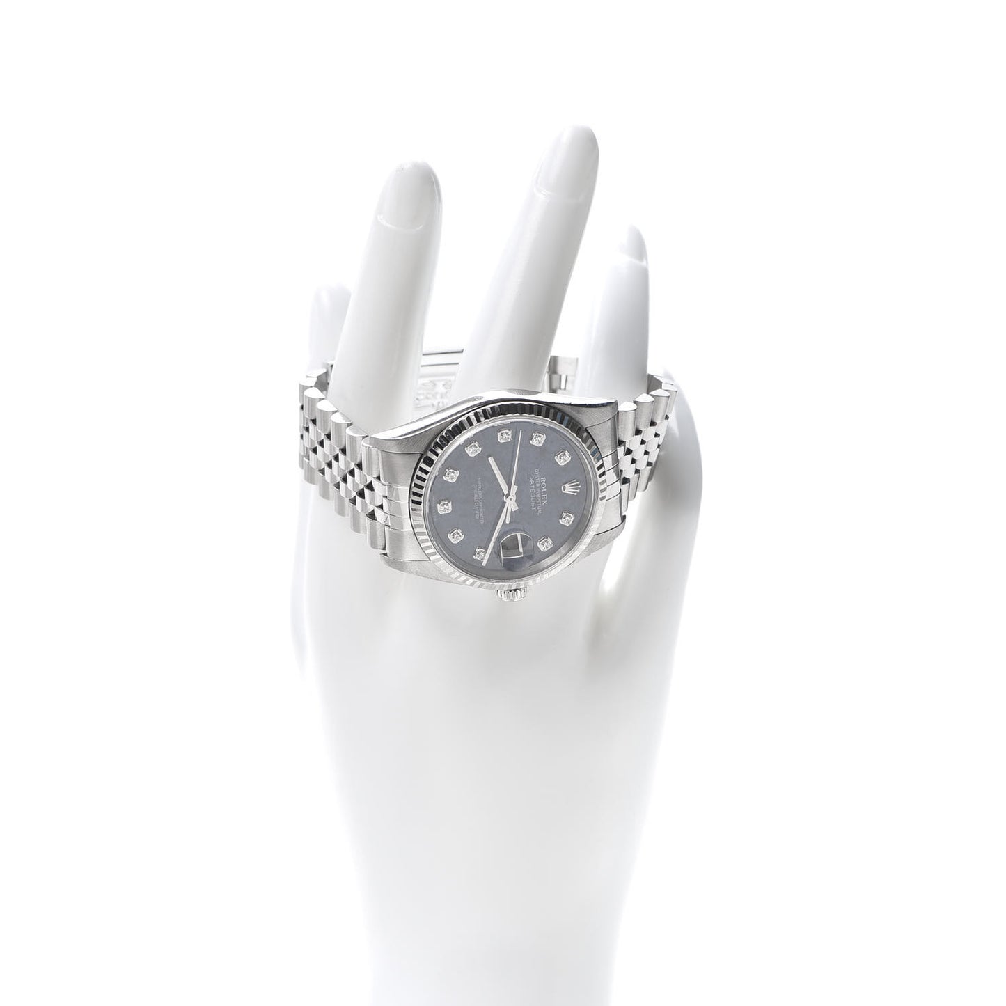 Stainless Steel 18K White Gold Diamond 36mm Oyster Perpetual Datejust Watch Sodalite 16234