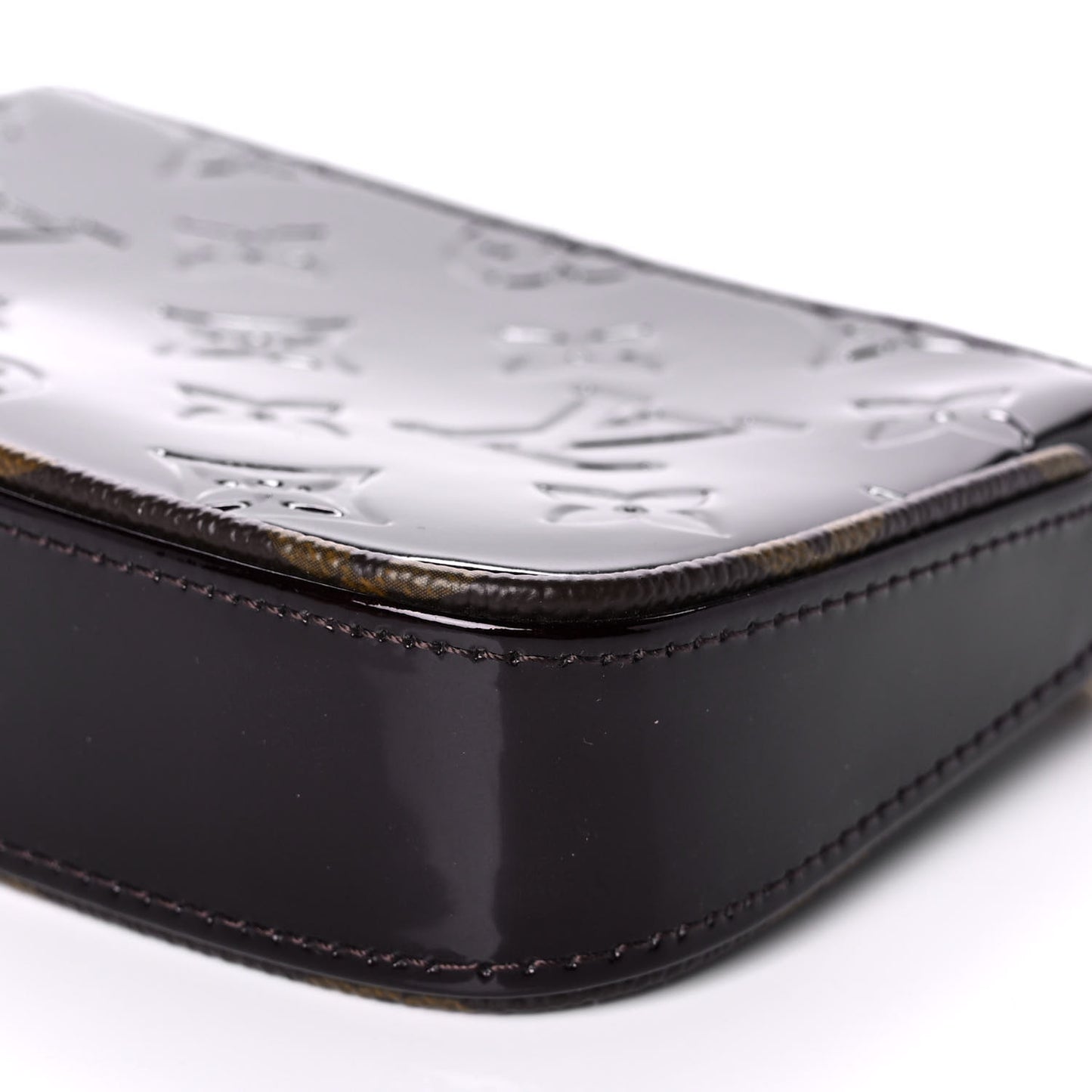 Vernis Monogram Mini Pochette Accessories Amarante