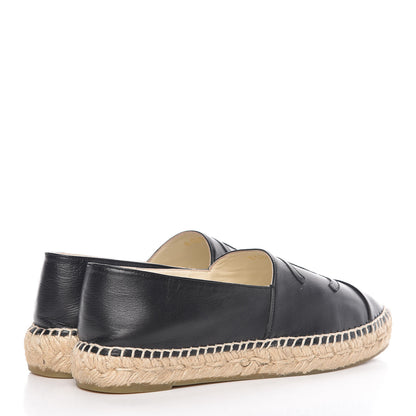 Chanel Lambskin CC Espadrilles 38 Black 4 of 12