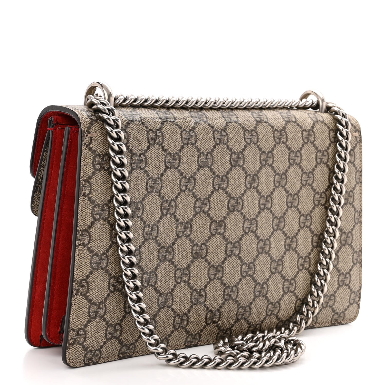 Gucci GG Supreme Monogram Small Dionysus Shoulder Bag Red 3 of 13