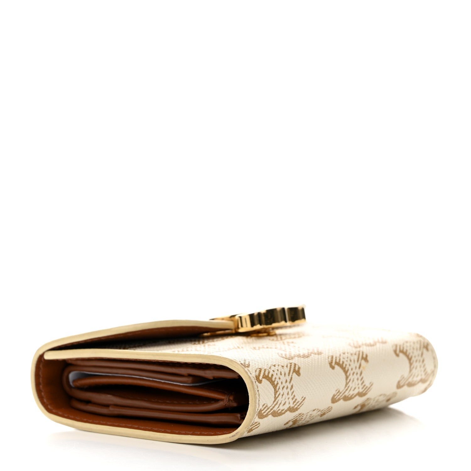 Celine Triomphe Canvas Small Triomphe Wallet White 4 of 14