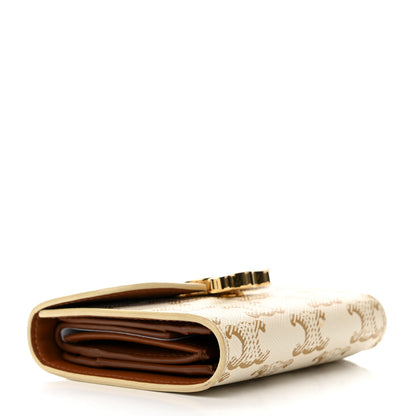 Celine Triomphe Canvas Small Triomphe Wallet White 4 of 14