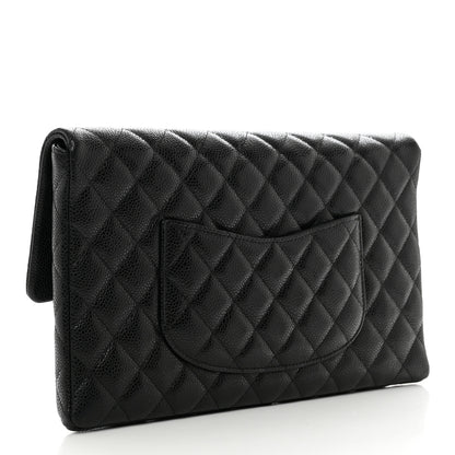 Chanel Caviar Quilted Flap Clutch Black 3 of 7