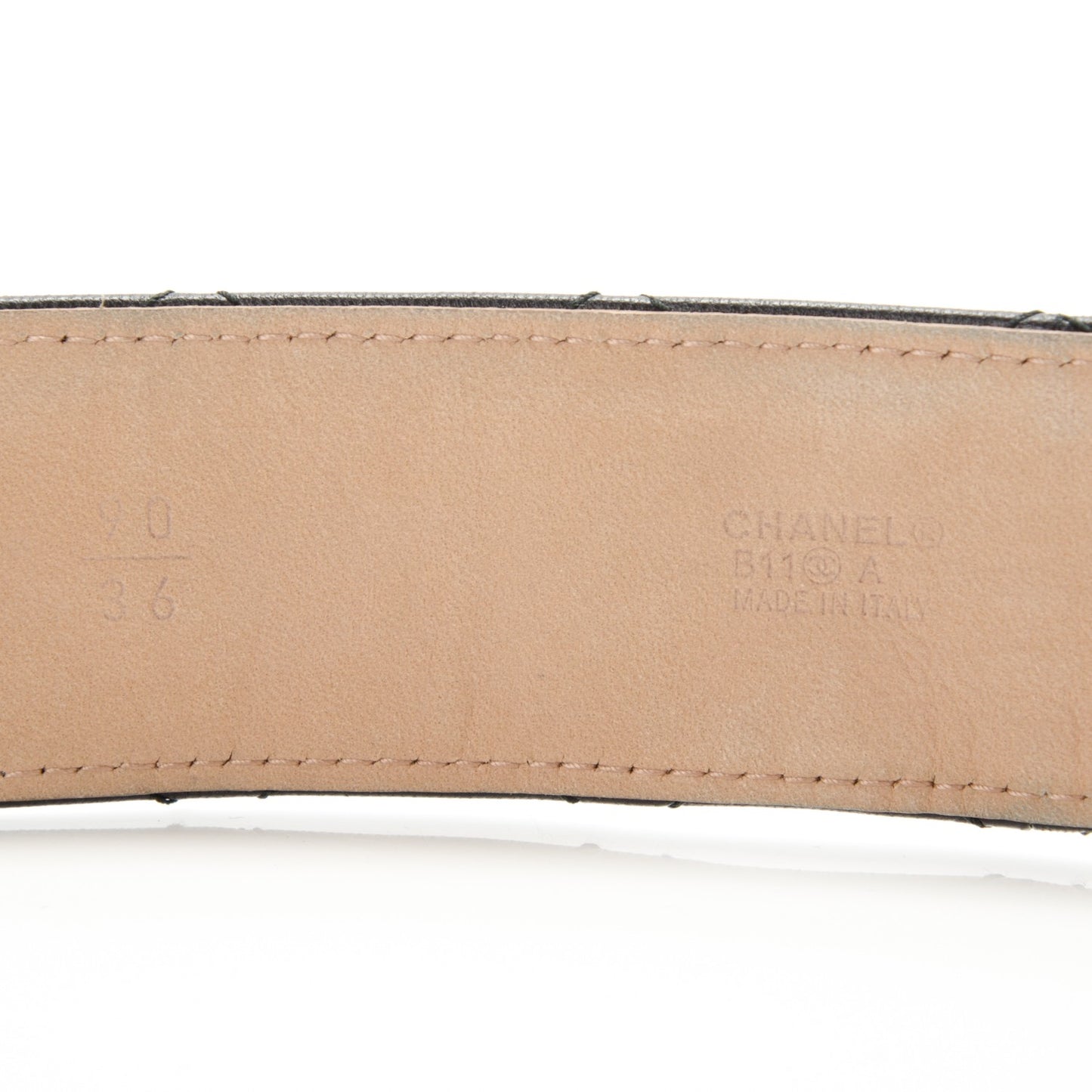 Lambskin Quilted CC Belt 90 36 Black