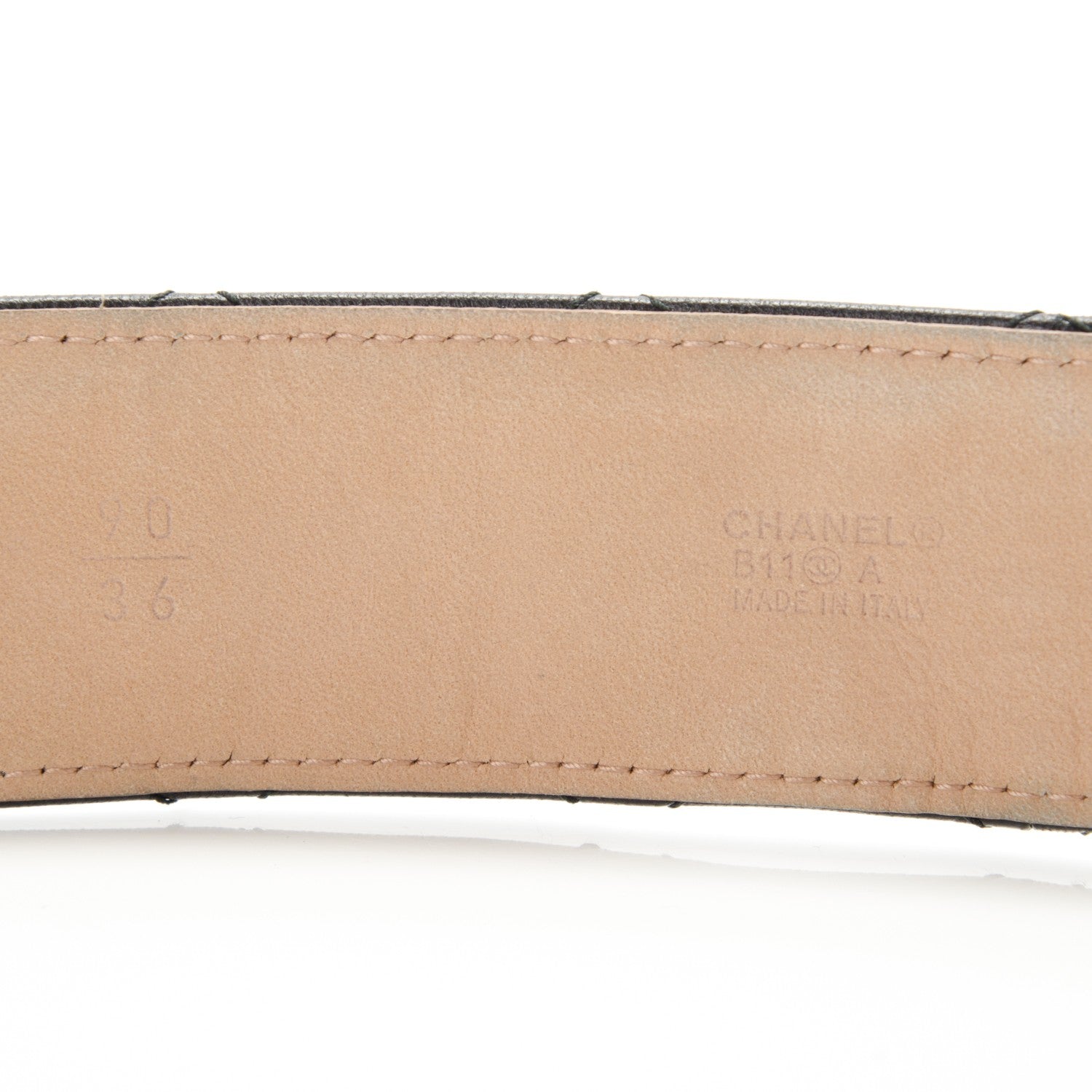 Chanel Lambskin Quilted CC Belt 90 36 Black 5 of 6
