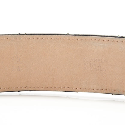 Chanel Lambskin Quilted CC Belt 90 36 Black 5 of 6